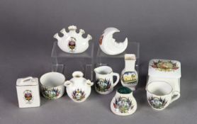 10 PIECES OF CRESTED CHINA TYPE WARES RELATING TO THE BRITISH EMPIRE EXHIBITION WEMBLEY 1924,