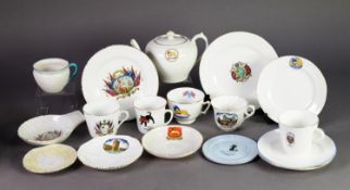 15 ITEMS OF CHINA TEA WARES RELATING TO THE EMPIRE EXHIBITION WEMBLEY 1924-25, W. H. Goss teacup and