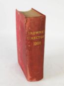 T.B. BROWNS 'THE ADVERTISERS A.B.C. DIRECTORY', the Standard Advertisement Press Directory 1900, red