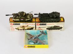 CORGI BOXED DIE CAST METAL MESSERSCHMITT M.E. 410 MILITARY AIRCRAFT model No. 1311, mint blister