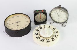 EARLY TWENTIETH CENTURY JUNGHANS WALL MOUNTED STOPWATCH, with pull chord to the base and start/ stop