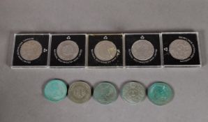 SELECTION OF VICTORIAN AND LATER PRE-DECIMAL COPPER AND SILVER COINAGE, to include 6 George V silver