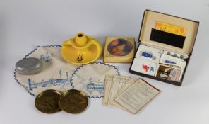 MISCELLANEOUS ITEMS RELATING TO THE BRITISH EMPIRE EXHIBITION WEMBLEY 1924, to include a small suede