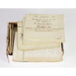 SELECTION OF MAINLY LATE 19th CENTURY LEGAL DOCUMENTS, MAINLY ON VELLUM, predominantly