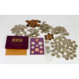 SELECTION OF GEORGE VI & LATER PRE-DECIMAL SILVER COINAGE, mainly two shilling pieces but