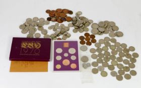 SELECTION OF GEORGE VI & LATER PRE-DECIMAL SILVER COINAGE, mainly two shilling pieces but