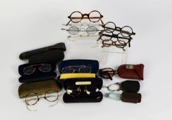 PAIR OF MID NINETEENTH CENTURY STEEL FRAMED SPECTACLES, with oval lenses in flip top case, PAIR OF