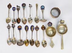 PAIR OF SILVER AND ENAMEL SPOONS RELATING TO THE BRITISH EMPIRE EXHIBITION WEMBLEY 1924 together