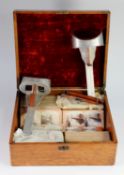 PAIR OF LATE 19th CENTURY PERFECSCOPE HAND-HELD STEREOSCOPIC VIEWERS with aluminium bodies, together