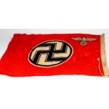 GERMAN NSDAP STATE SERVICE FLAG flown on German government state buildings, printed on both