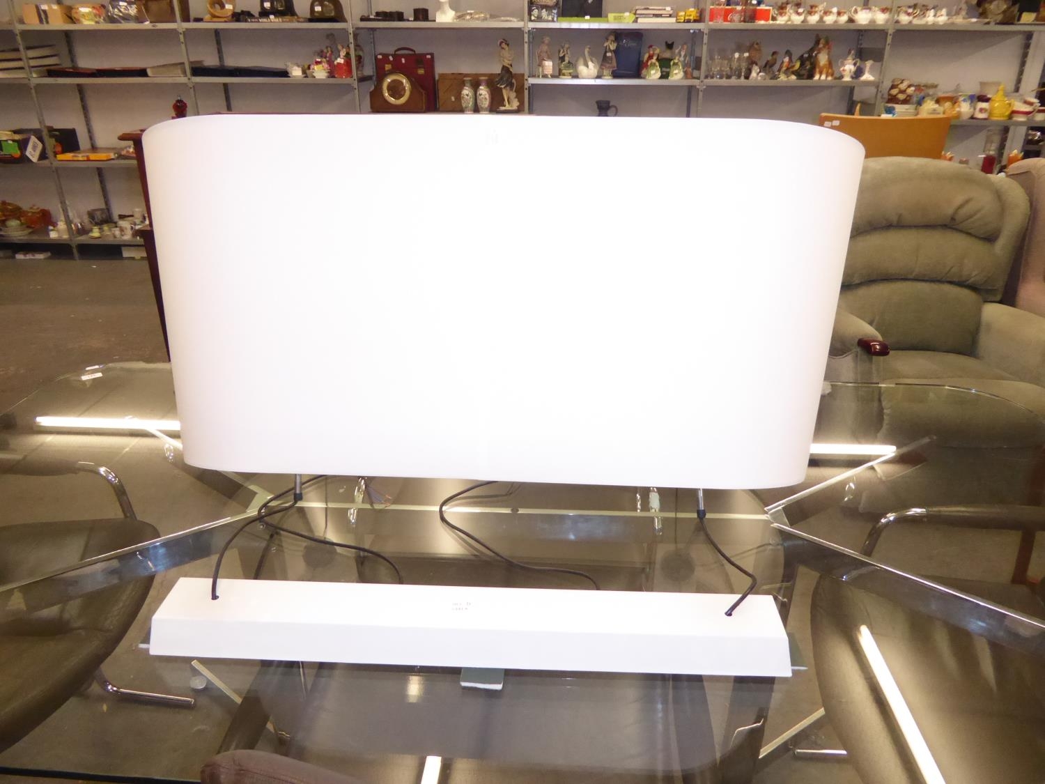 MOOOI OVAL SUSPENSION LIGHT IN WHITE, 47cm high, 105cm long, 43cm wide
