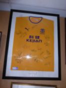 EVERTON F.C AUTOGRAPHED FOOTBALL SHIRT, (2004/5 SEASON), bearing seventeen signatures: CAHILL, LI