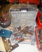 SUNDRY HAND TOOLS, INCLUDING 2 x CASED SOCKET SET ETC.....