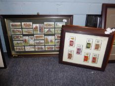 FIVE FRAMED AND GLAZED SET AND PART SETS OF JOHN PLAYER & SONS CIGARETTE CARDS, ‘Army Life’, full