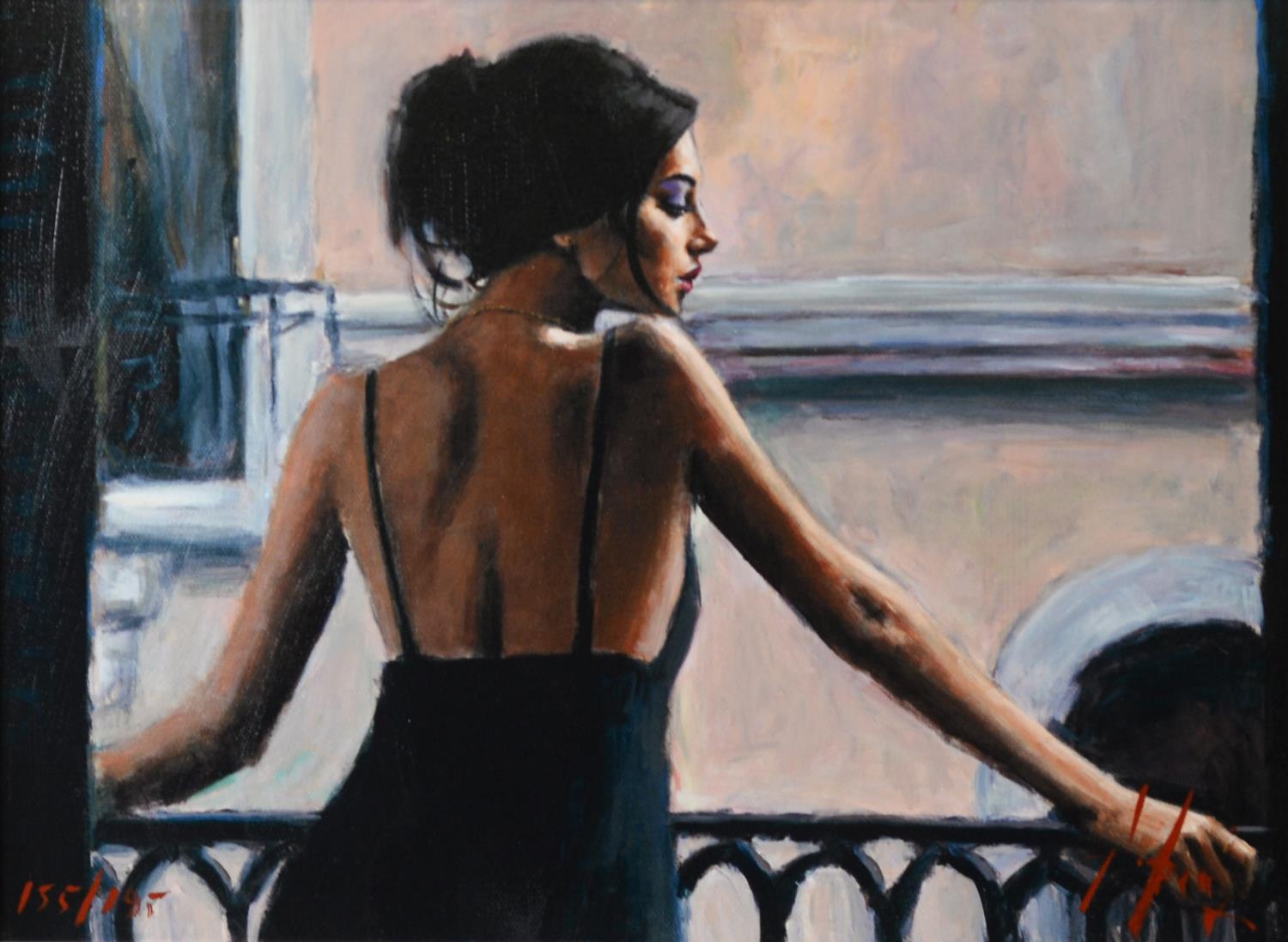 FABIAN PEREZ (b.1967) ARTIST SIGNED LIMITED EDITION COLOUR PRINT ‘Balcony at Buenos Aires VI’ (155/