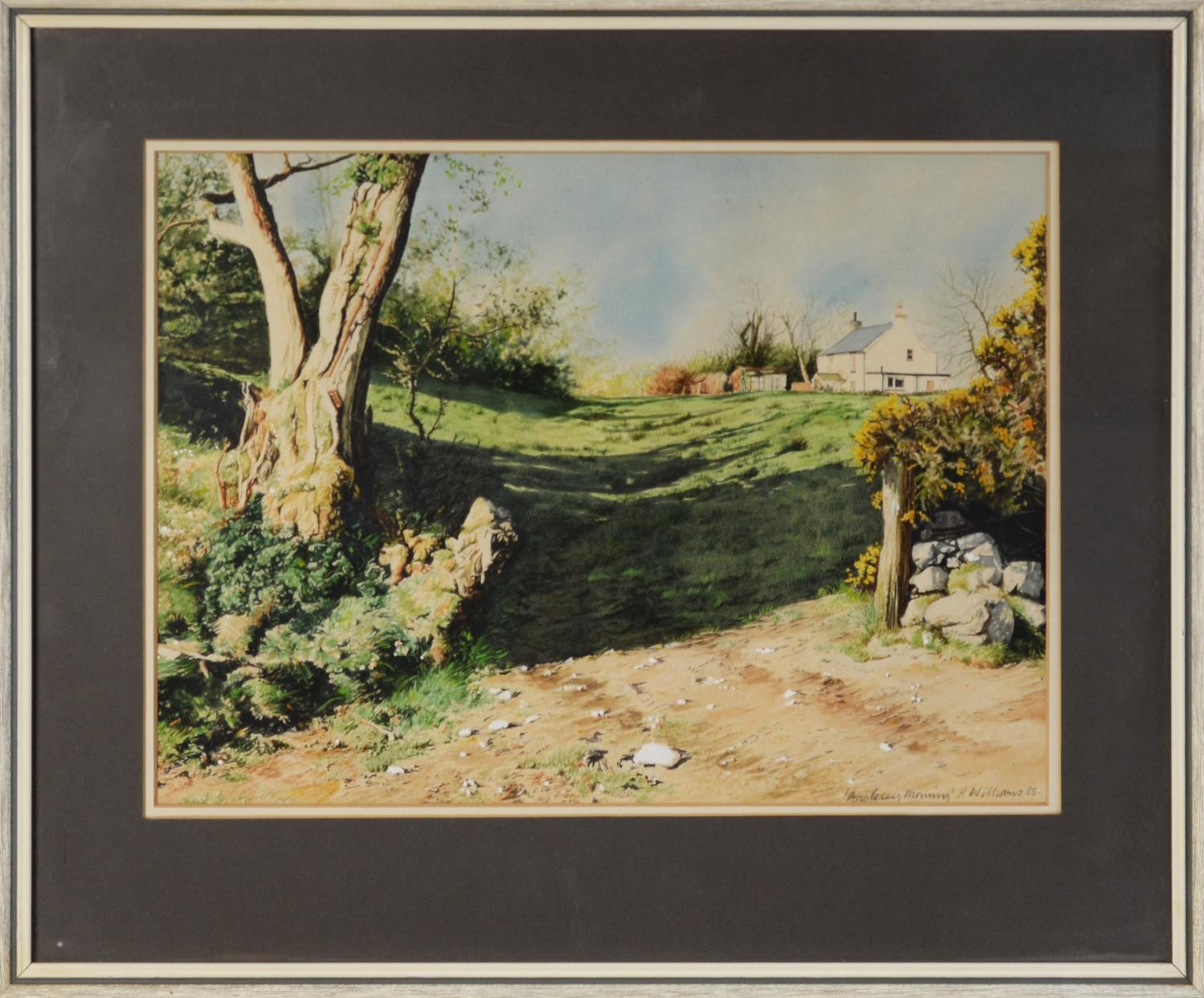 PETER WILLIAMS (TWENTIETH CENTURY) THREE WATERCOLOURS ‘Winter? Posts’, (19)86 11 ½” x 8” (29.2cm x - Image 4 of 5