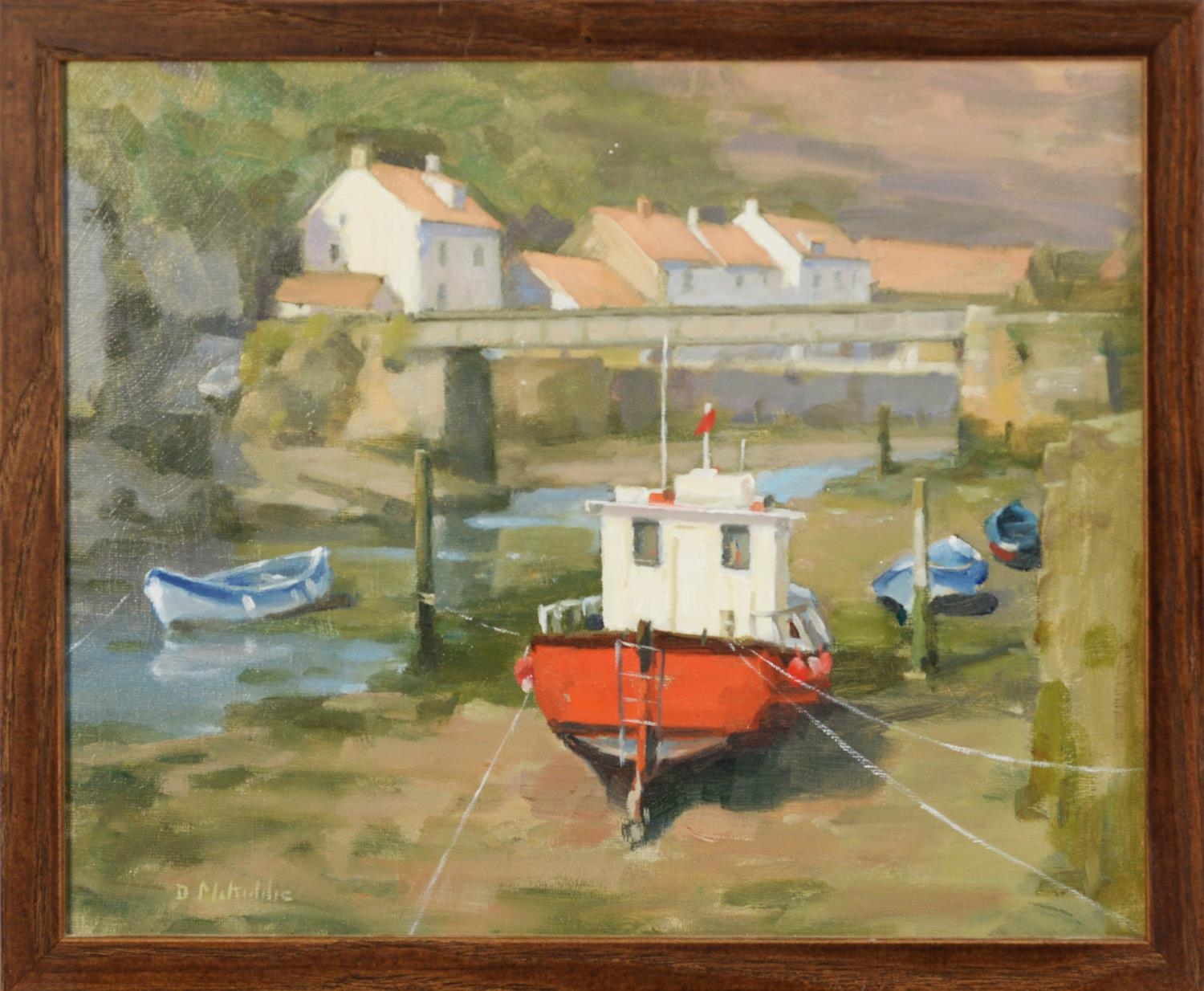 DAVID MCKIDDIE (TWENTIETH/ TWENTY FIRST CENTURY) OIL ON BOARD ‘Staithes Beck’ Signed, titled and - Image 2 of 2