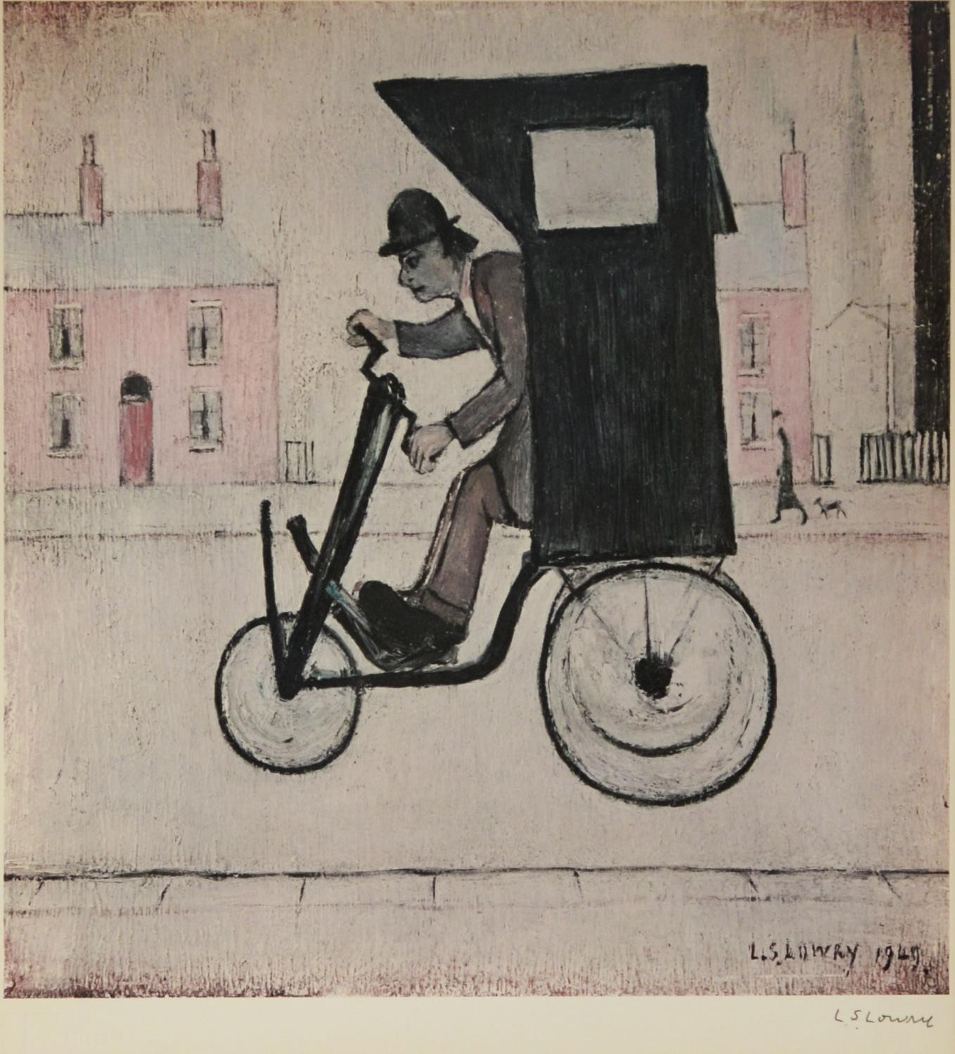 LAURENCE STEPHEN LOWRY (1887-1976) ARTIST SIGNED COLOUR PRINT 'The Contraption', Guild Stamped 12 ½" - Image 2 of 2