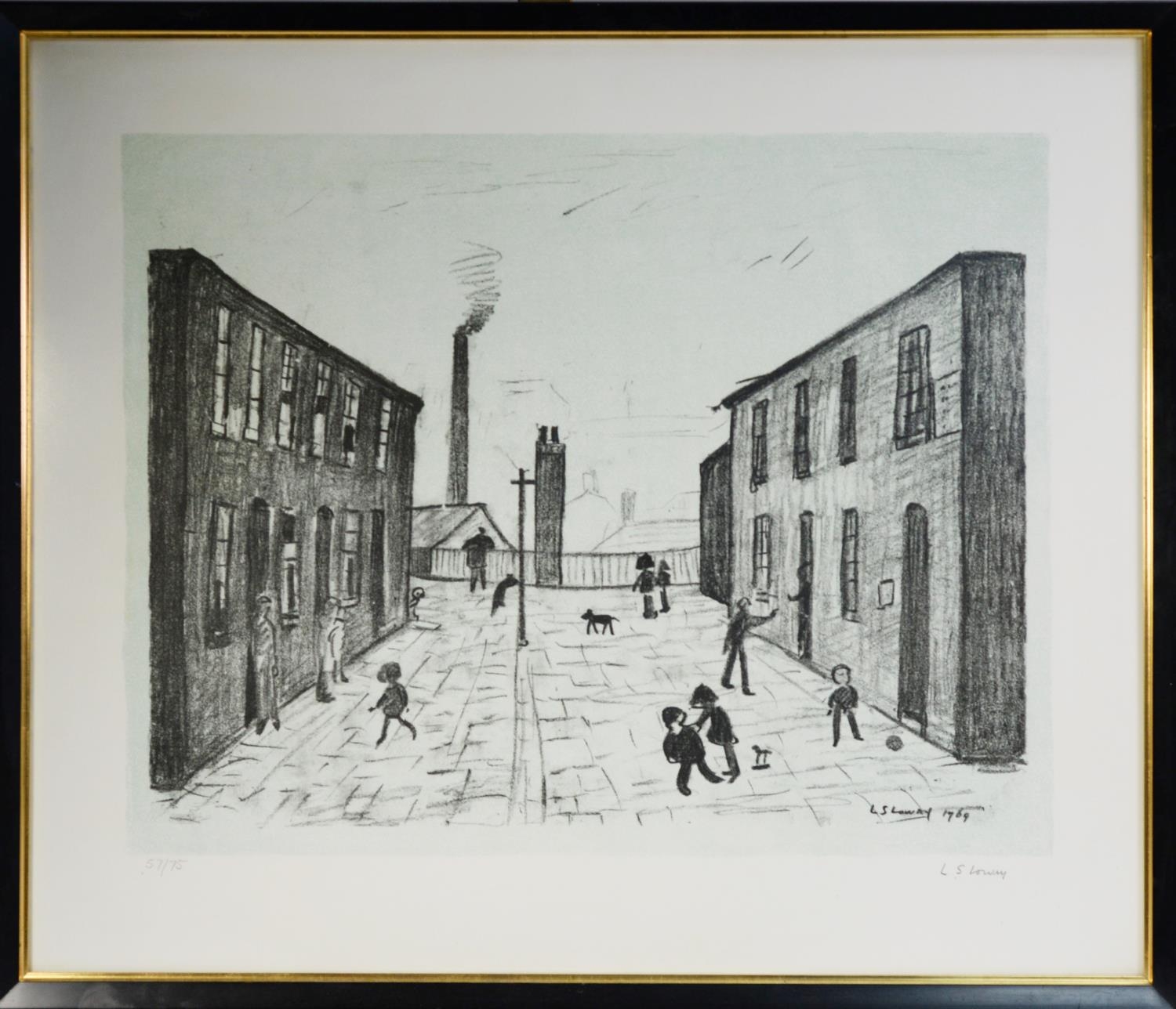 LAURENCE STEPHEN LOWRY (1887-1976) ARTIST SIGNED LIMITED EDITION BLACK AND WHITE LITHOGRAPH ‘Francis - Image 2 of 2