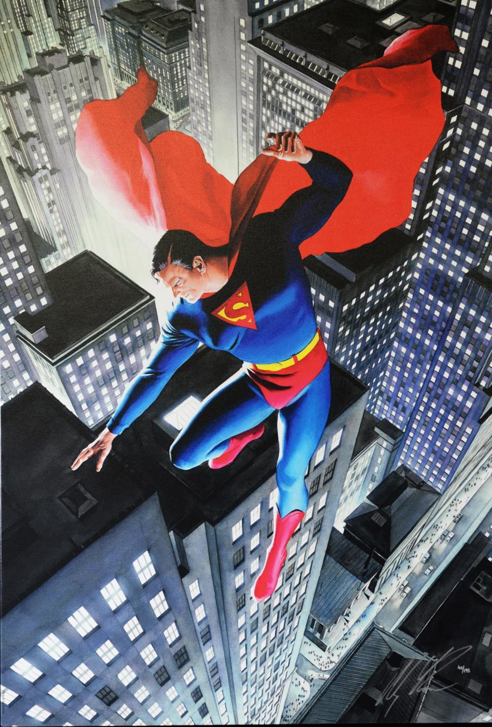 ALEX ROSS (b.1970) FOR DC COMICS ARTIST SIGNED LIMITED EDITION COLOUR PRINT ‘Superman: Twentieth