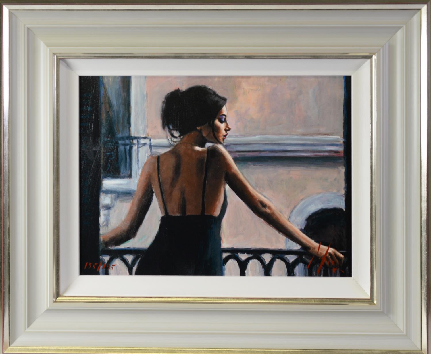 FABIAN PEREZ (b.1967) ARTIST SIGNED LIMITED EDITION COLOUR PRINT ‘Balcony at Buenos Aires VI’ (155/ - Image 2 of 3
