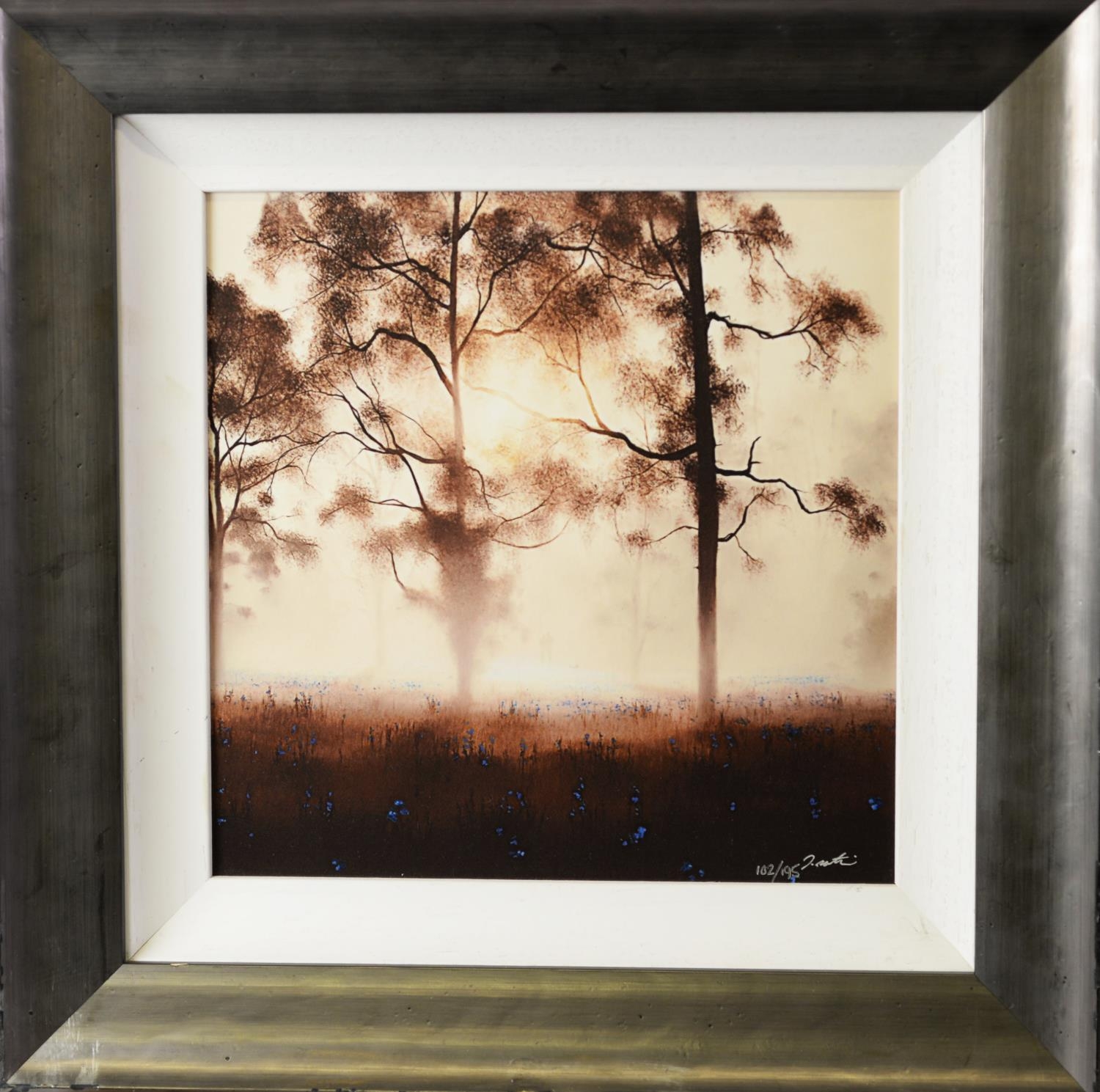 JOHN WATERHOUSE (b.1967) ARTIST SIGNED LIMITED EDITION COLOUR PRINT ‘Bluebell Wood’ (102/195) with - Image 2 of 2