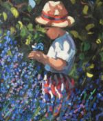 SHEREE VALENTINE DAINES (b.1959) ARTIST SIGNED LIMITED EDITION COLOUR PRINT ‘Picking Bluebells’ (