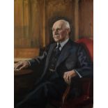 HARRY RUTHERFORD (1903 - 1985) OIL PAINTING ON CANVAS Portrait of Richard Graham Signed lower left