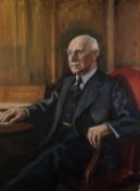 HARRY RUTHERFORD (1903 - 1985) OIL PAINTING ON CANVAS Portrait of Richard Graham Signed lower left