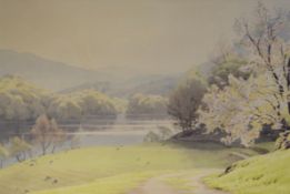 WILLIAM HEATON COOPER R.I. (1903-1995) WATERCOLOUR 'Spring Morning, Grasmere' Signed lower left