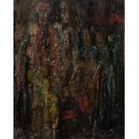 WILLIAM TURNER (1920 - 2013) OIL PAINTING ON BOARD The Burial of a Friend Signed and dated 1951