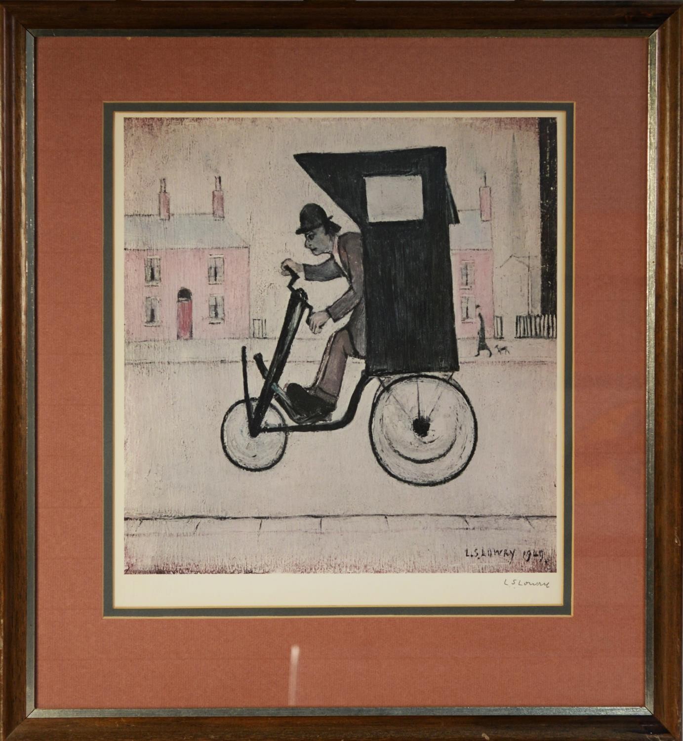 LAURENCE STEPHEN LOWRY (1887-1976) ARTIST SIGNED COLOUR PRINT 'The Contraption', Guild Stamped 12 ½"