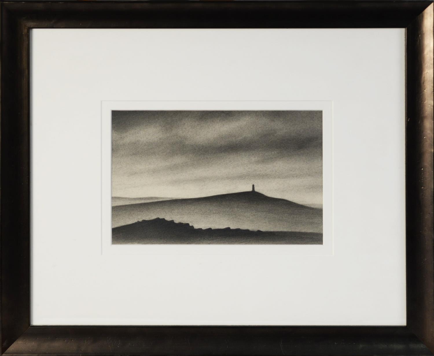 TREVOR GRIMSHAW (1947-2001) PENCIL DRAWING The Cenotaph, Werneth Low Signed 5” x 9” (12.7cm x 22. - Image 2 of 3