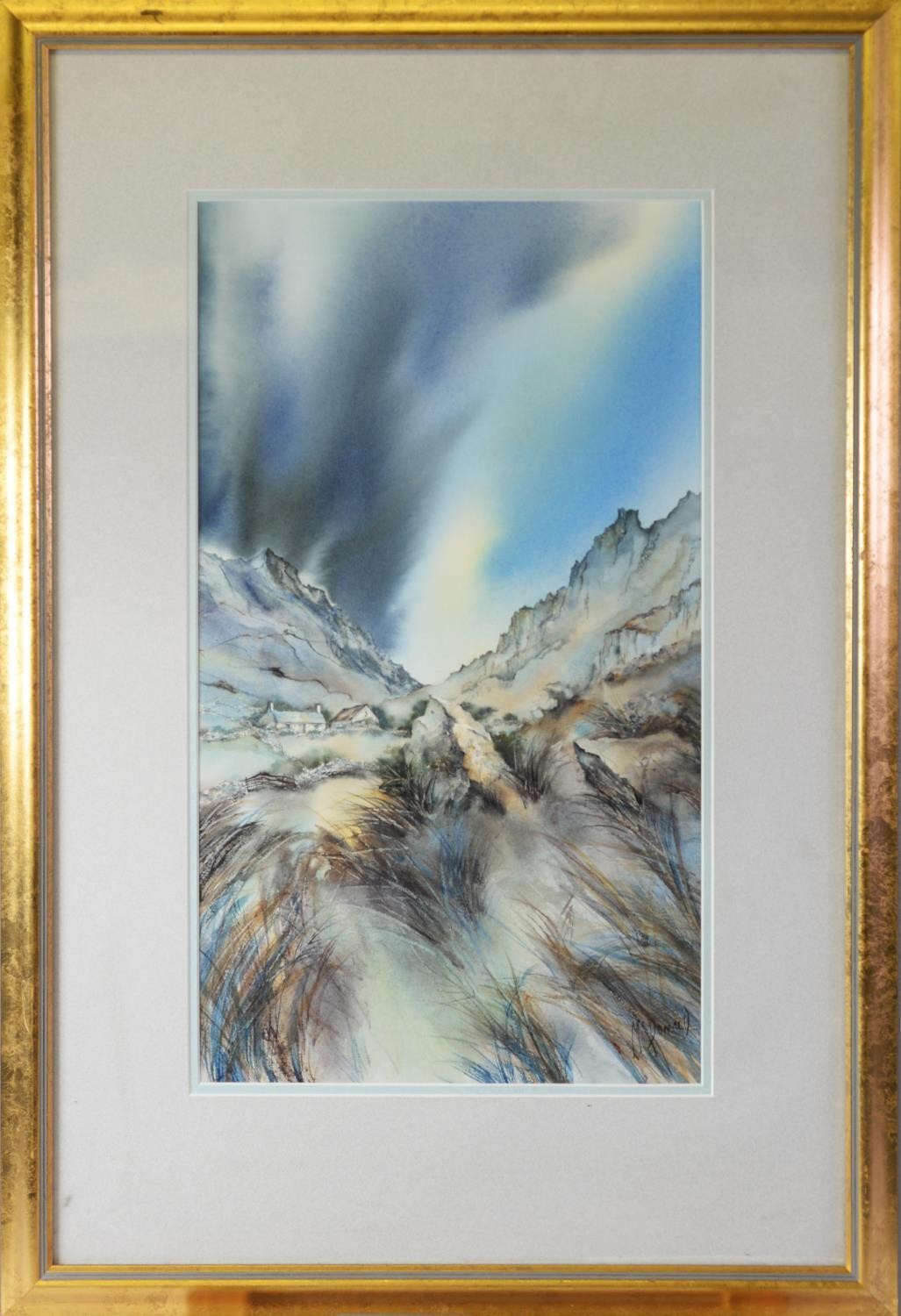 GILLIAN MCDONALD (TWENTIETH/ TWENTY FIRST CENTURY) TWO WATERCOLOURS ‘Mountain Pass Study’ Signed, - Image 5 of 6