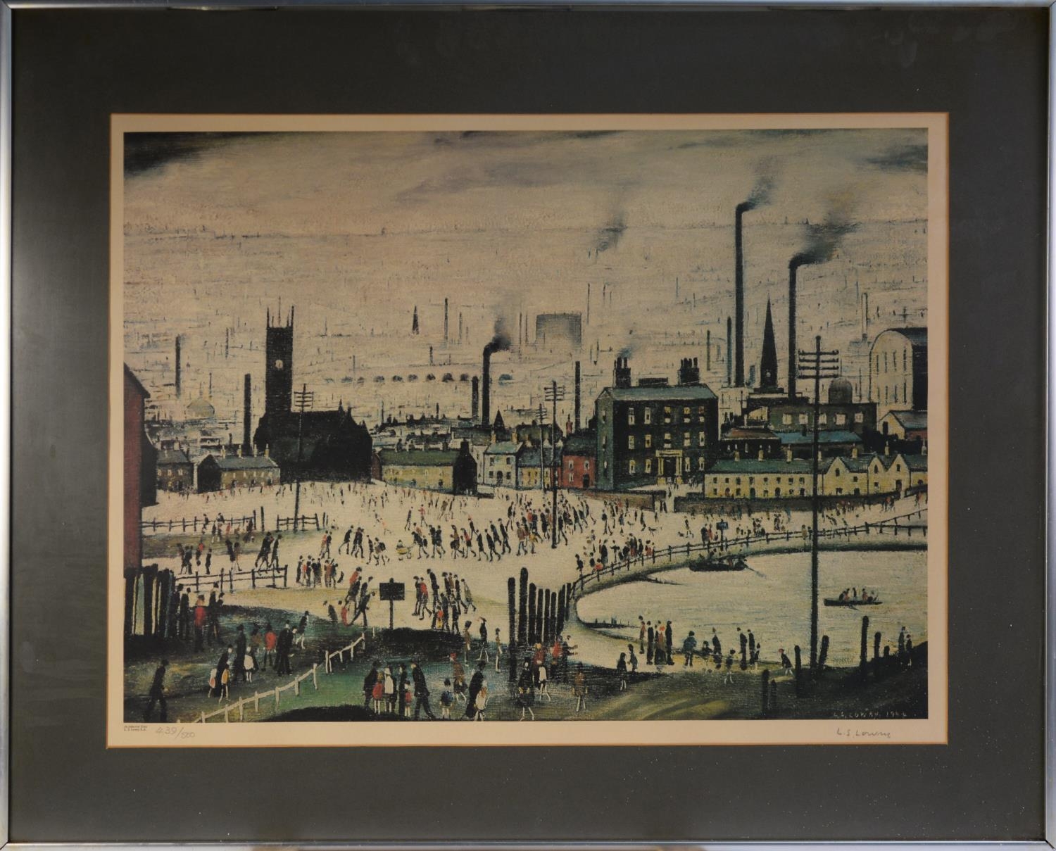 LAURENCE STEPHEN LOWRY (1887-1976) ARTIST SIGNED LIMITED EDITION COLOUR LITHOGRAPH ‘An Industrial - Image 2 of 2