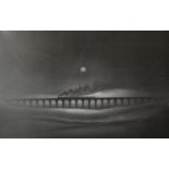 TREVOR GRIMSHAW (1947-2001) ARTIST SIGNED LIMITED EDITION PRINT FROM A PENCIL DRAWING Ribblehead