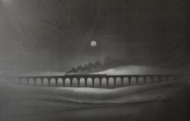 TREVOR GRIMSHAW (1947-2001) ARTIST SIGNED LIMITED EDITION PRINT FROM A PENCIL DRAWING Ribblehead