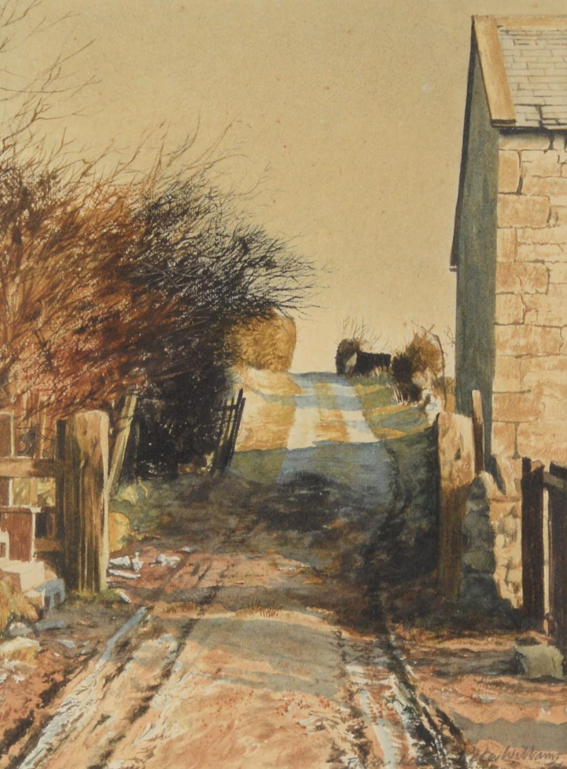 PETER WILLIAMS (TWENTIETH CENTURY) THREE WATERCOLOURS ‘Winter? Posts’, (19)86 11 ½” x 8” (29.2cm x - Image 5 of 5