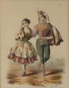 AFTER ALEXANDRE LACAUCHIE PAIR OF COLOUR PRINTS Figures in traditional and military dress 9” x 7” (