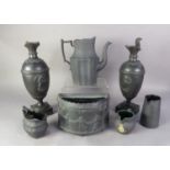 SELECTION OF WEDGWOOD AND BENTLEY WEDGWOOD AND OTHER BASALT WARE, comprising a pair of Wedgwood