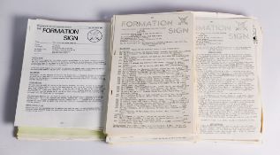 MILITARY HISTORY. In excess of 70 issues of THE FORMATION SIGN, Being the Journal of the Military