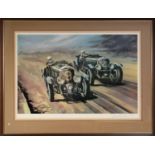 DION PEARS (1929-1985) ARTIST SIGNED LIMITED EDITION COLOUR PRINT 'Racing Green' numbered 71/500