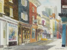 EILEEN M SMITH (TWENTIETH CENTURY) WATERCOLOURS, TWO 'Church Row, Hampstead' and 'Shepherd Market'