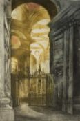 PAT MALLINSON (b.1950) ARTIST SIGNED LIMITED EDITION LITHOGRAPH IN COLOURS ‘Interior St. Pauls’