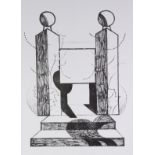 NORMAN JAQUES (1922-2014) TWO UNSIGNED AND UNTITLED BLACK AND WHITE PRINTS Gate 20 ½” x 15” (52cm