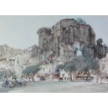 SIR WILLIAM RUSSELL FLINT ARTIST SIGNED COLOUR PRINT ‘La Voulte sur Rhone’ 17 ½” x 24” (44.4cm x