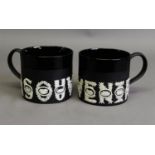 RICHARD GUYATT FOR WEDGWOOD, PAIR OF LIMITED EDITION ‘WEDGWOOD SPORTING MUGS’, Nos. 323 and 369 from