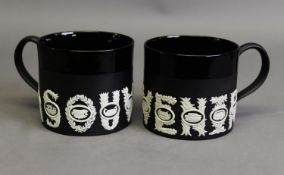 RICHARD GUYATT FOR WEDGWOOD, PAIR OF LIMITED EDITION ‘WEDGWOOD SPORTING MUGS’, Nos. 323 and 369 from