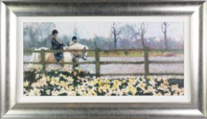 ROLF HARRIS (b.1930) ARTIST SIGNED LIMITED EDITION COLOUR PRINT ‘Riding in the Spring’ (94/195) with