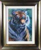 ROLF HARRIS (b.1930) ARTIST SIGNED LIMITED EDITION COLOUR PRINT ON CANVAS ‘Tiger in the Sun’ (109/